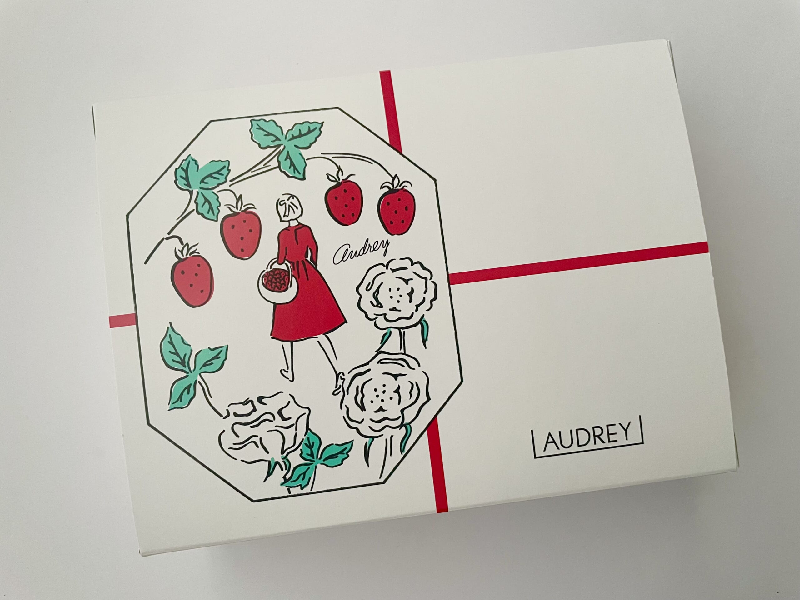 オードリー（AUDREY）のグレイシア（ミルク）8個入りボックスを上から撮った写真