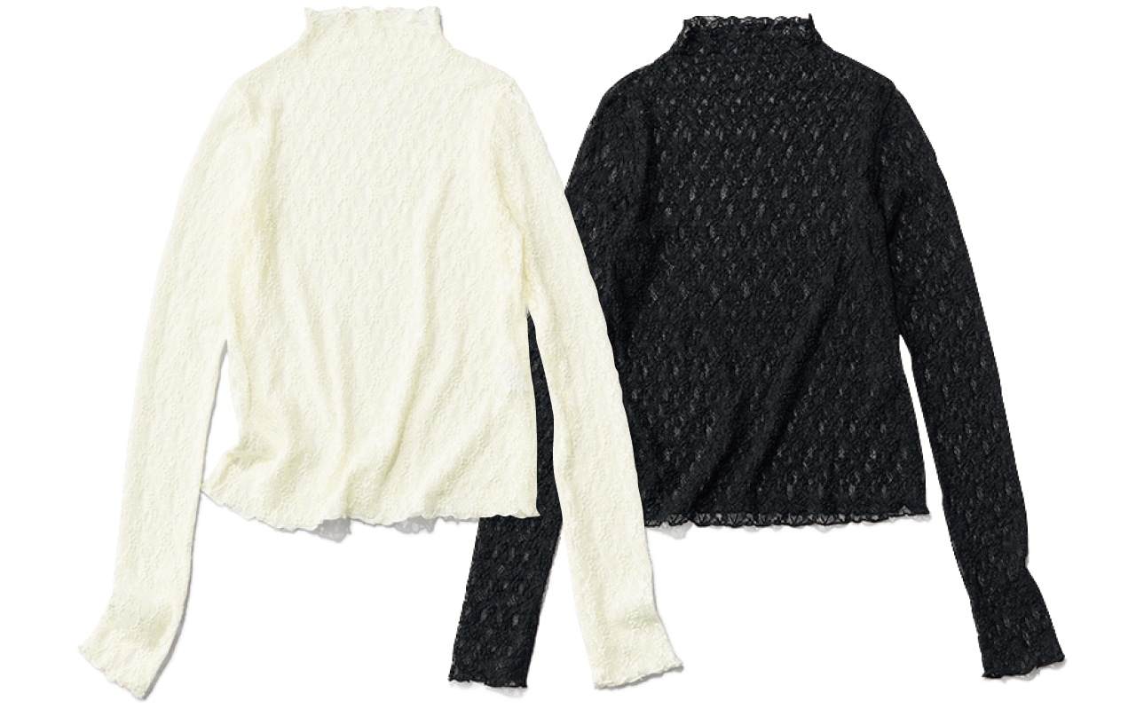 12closet（トゥエルブクローゼット）【洗える】総レースジャージートップス