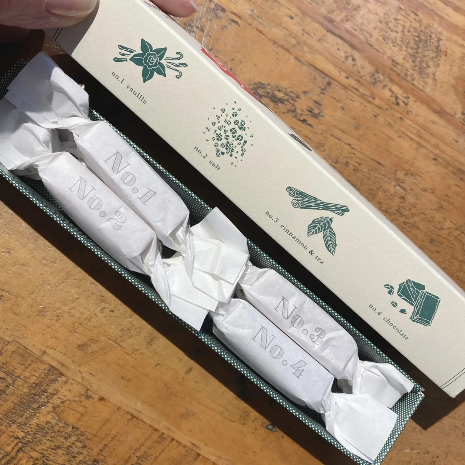 NUMBER SUGARのキャラメル「8PCS. BOX」中身