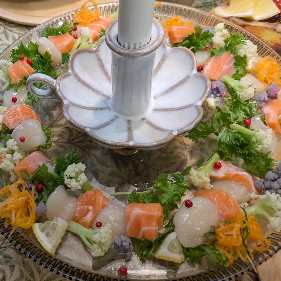 リース風サラダ　カルパッチョ　LEE100コポ