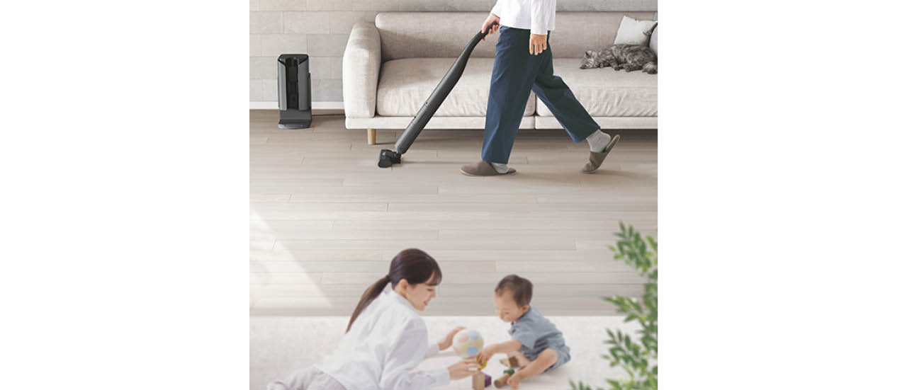 スティック本体は1.6㎏。下重心で手元への負担が少なくラクラク