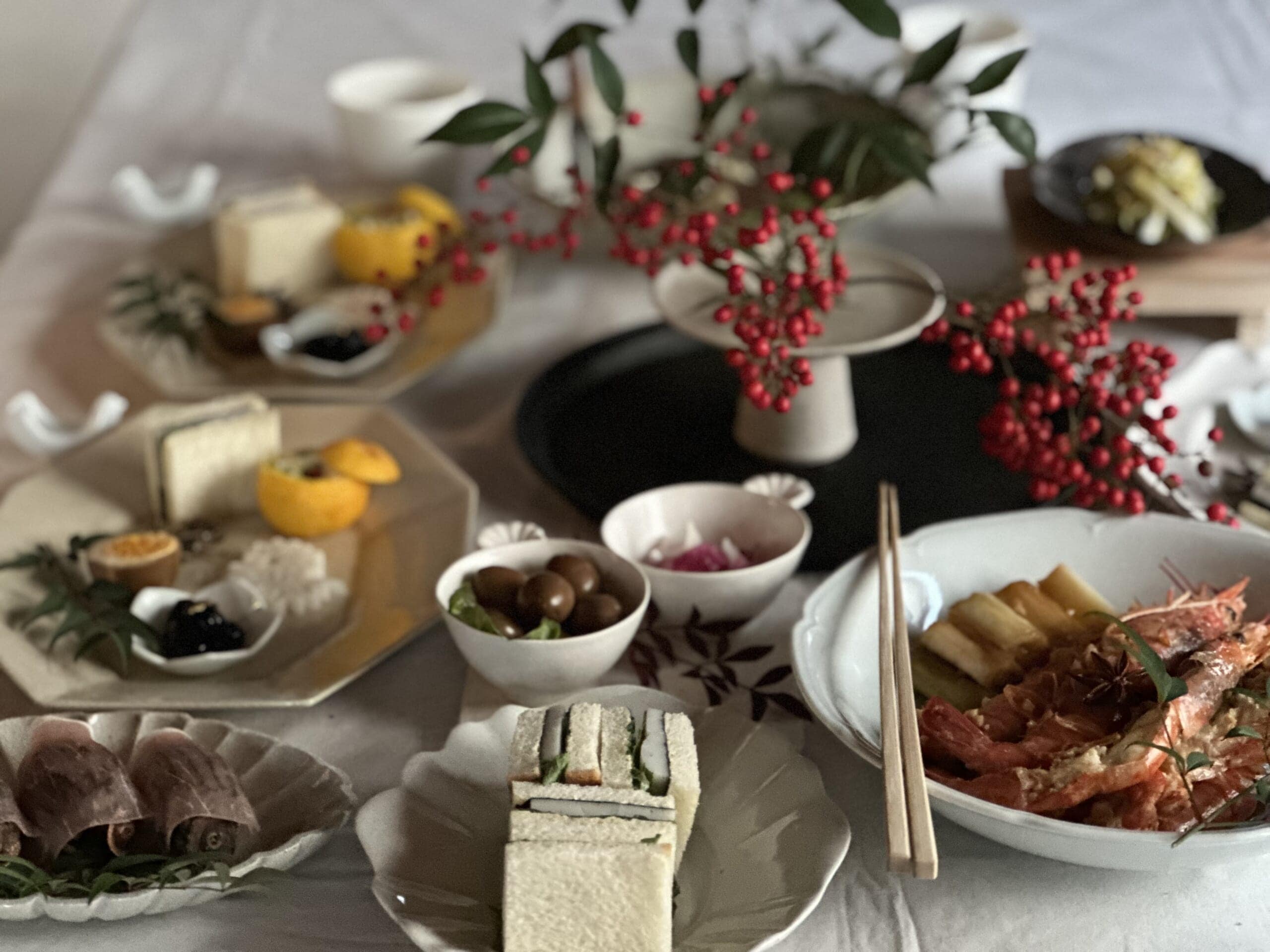 お正月 テーブルコーデ 海老