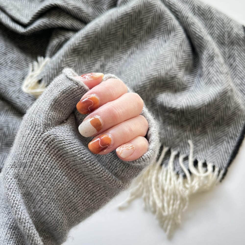 ネイル　冬　ohora