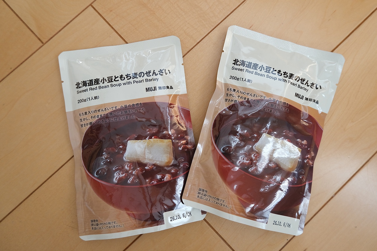 北海道産小豆ともち麦のぜんざい 200g（290円）　無印良品