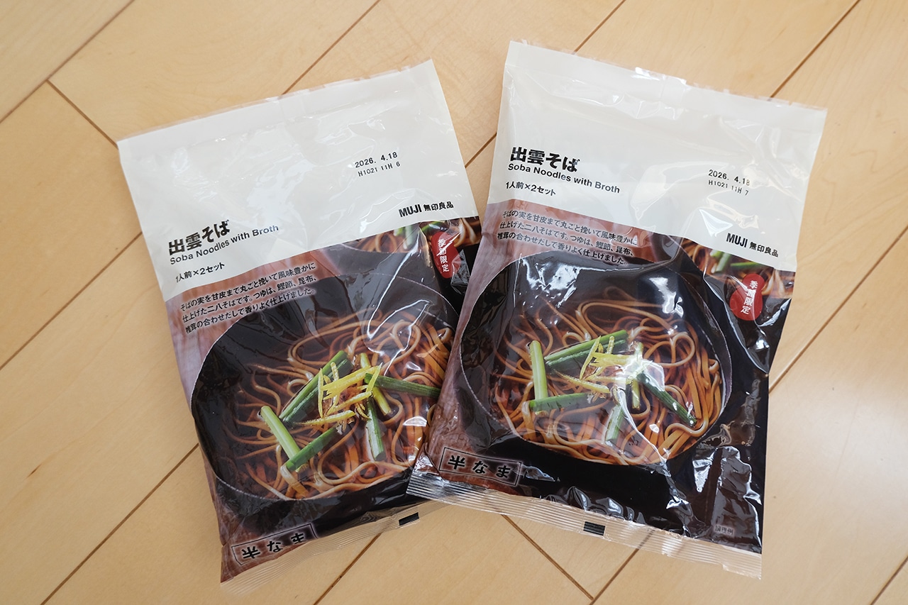 出雲そば 1人前×2セット（690円）　無印良品