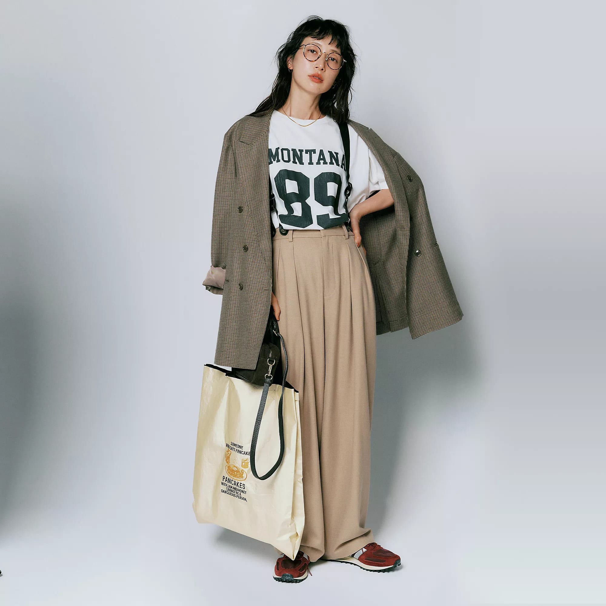 12closet
【kazumiさんコラボ】【撥水】 “PANCAKE”刺しゅう トートバッグ(L)
￥5,500