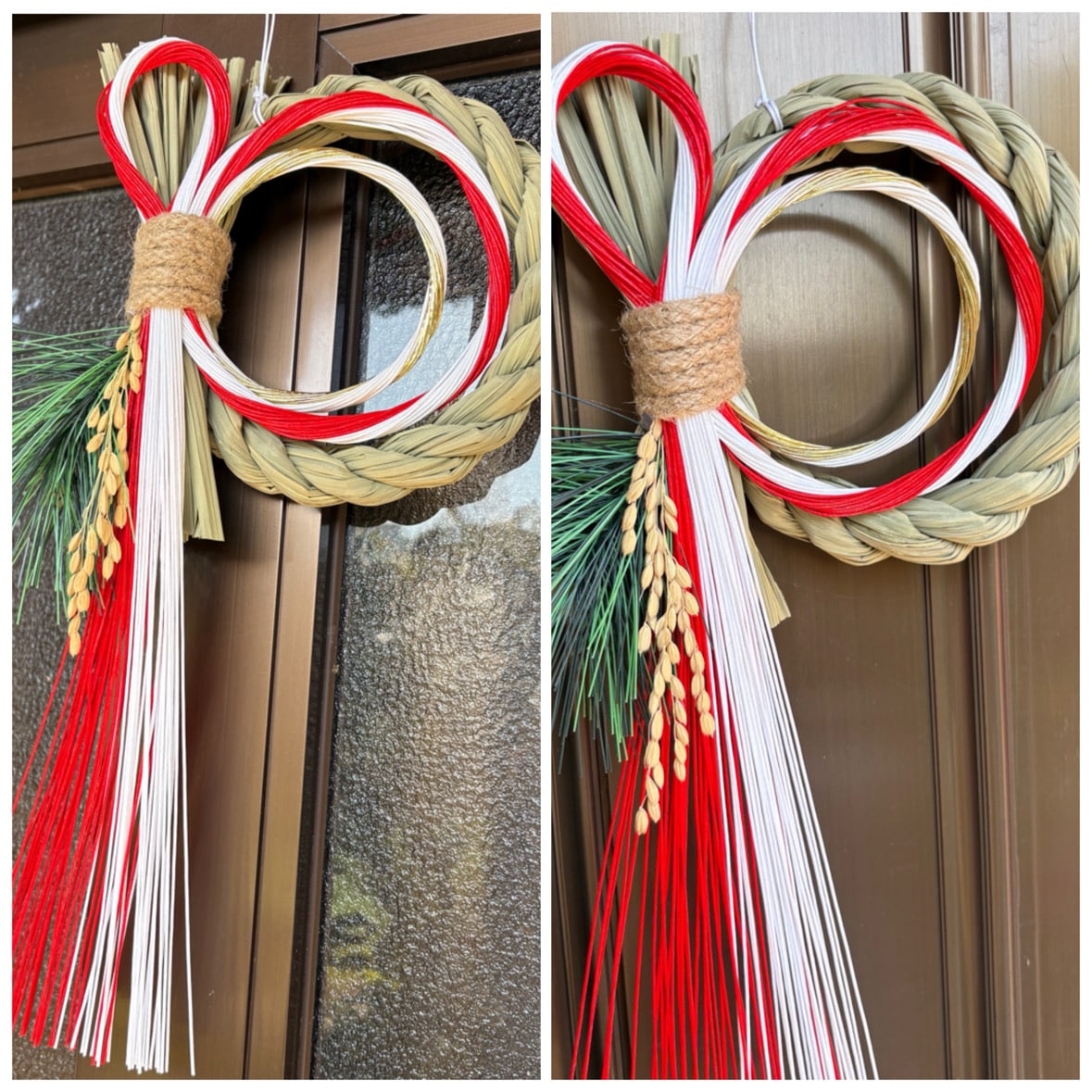 無印良品　しめ飾り　正月飾り　輪飾りふたば結び