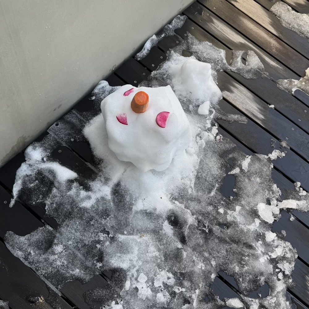 雪だるま作り　石川県　冬