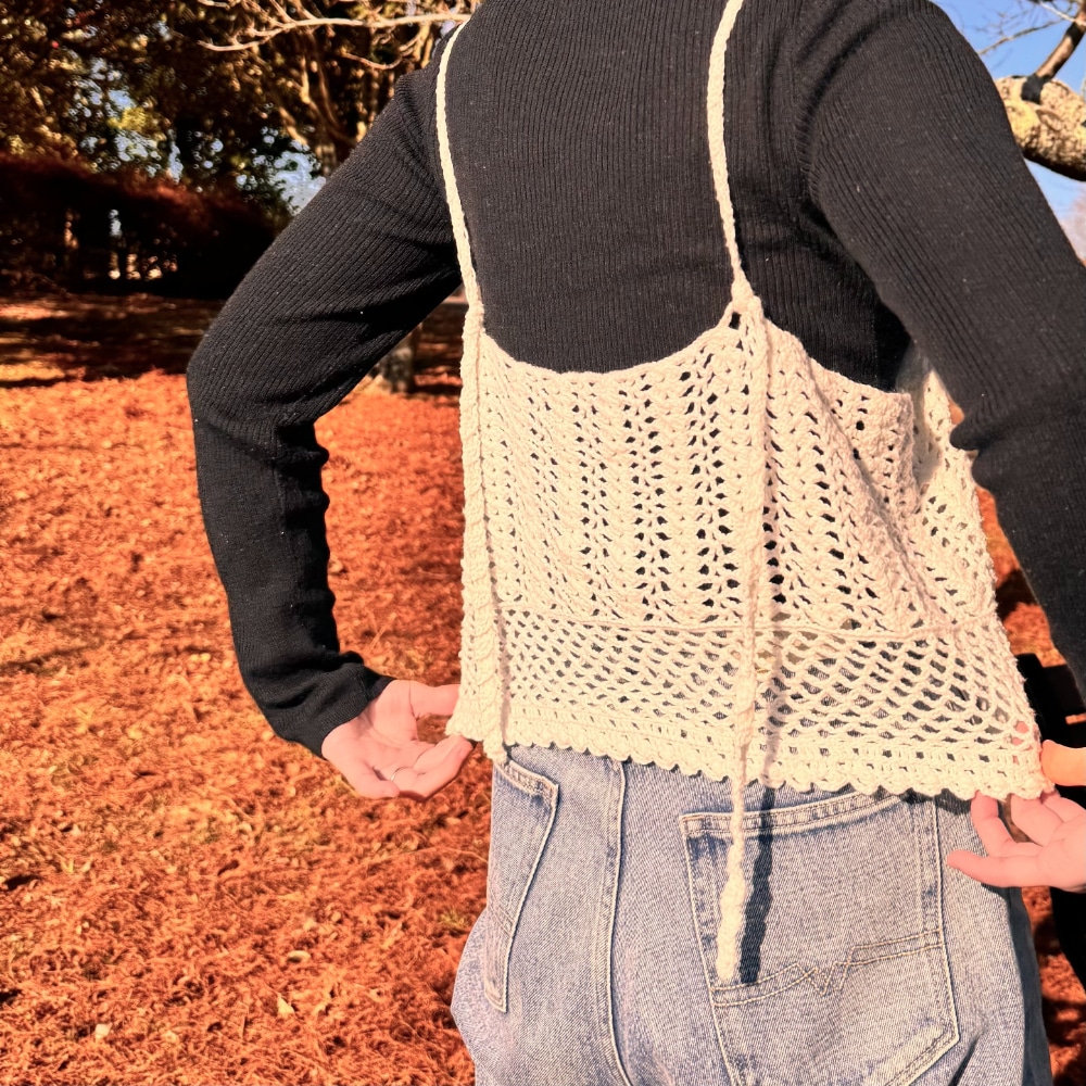 ビスチェ　編み物　手編み　ハンドメイド