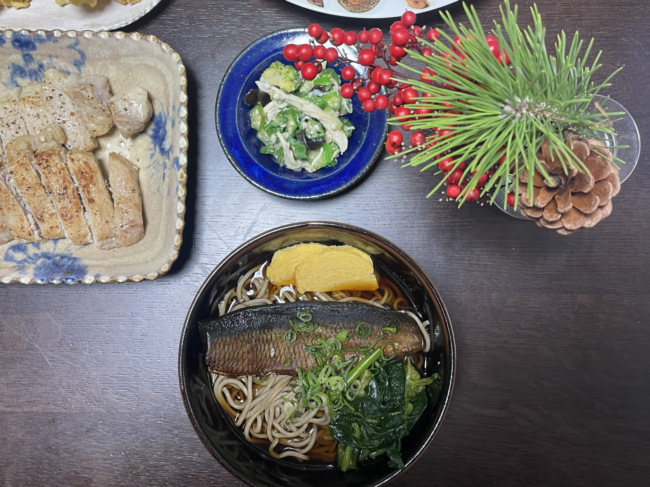 身欠きニシンをのせた年越し蕎麦