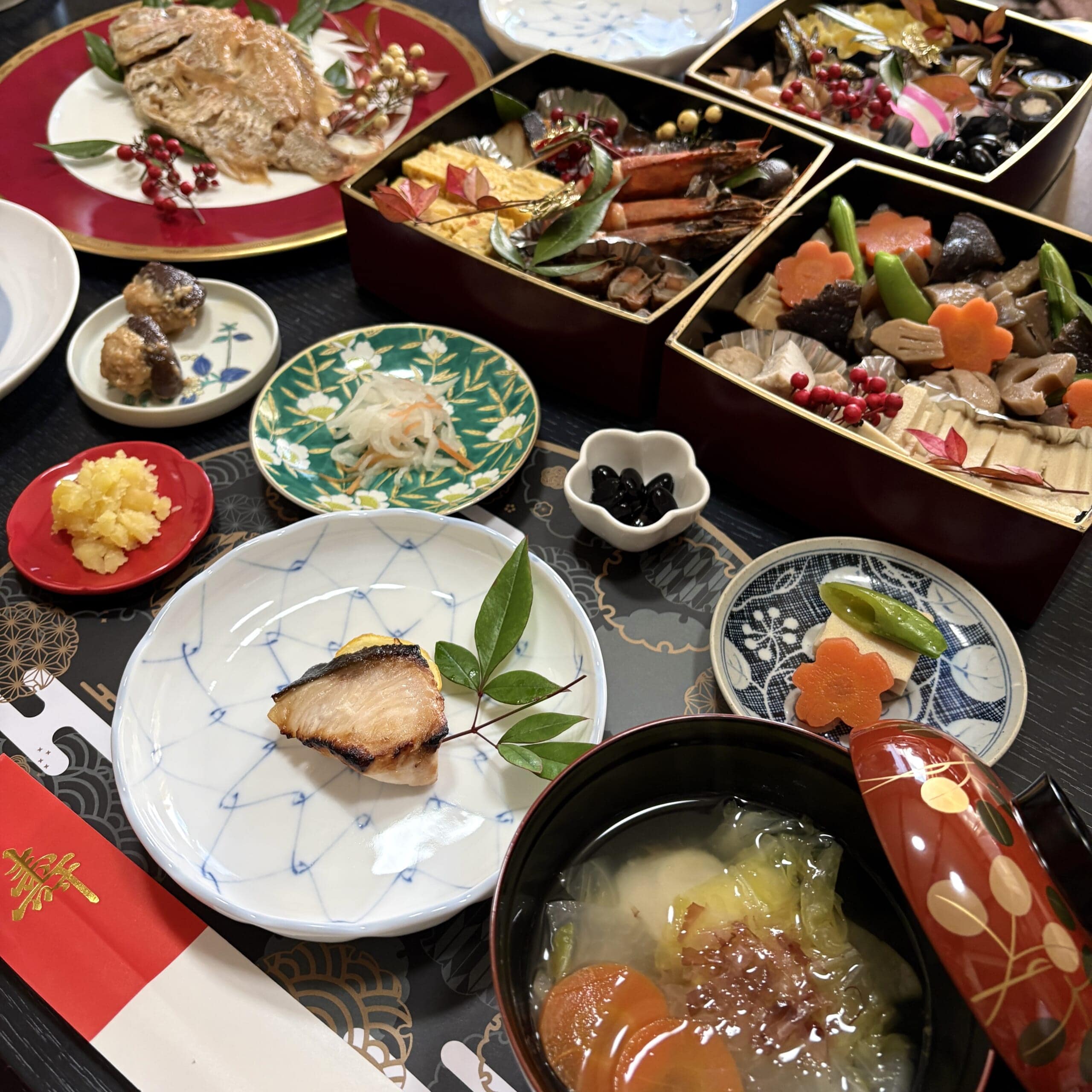 おせち　お正月　お雑煮　元旦　鯛