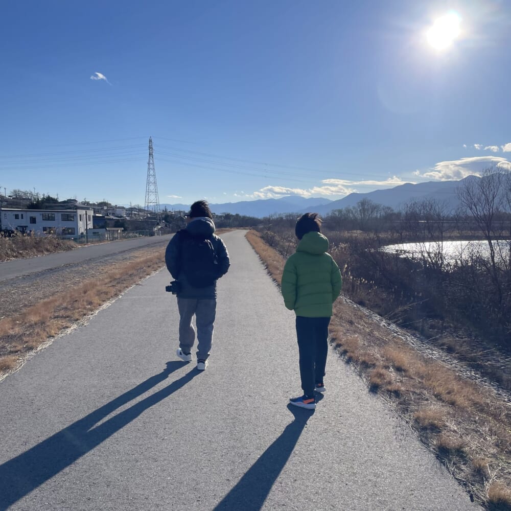 長野県安曇野市 龍門渕公園運動場 犀川 川沿い