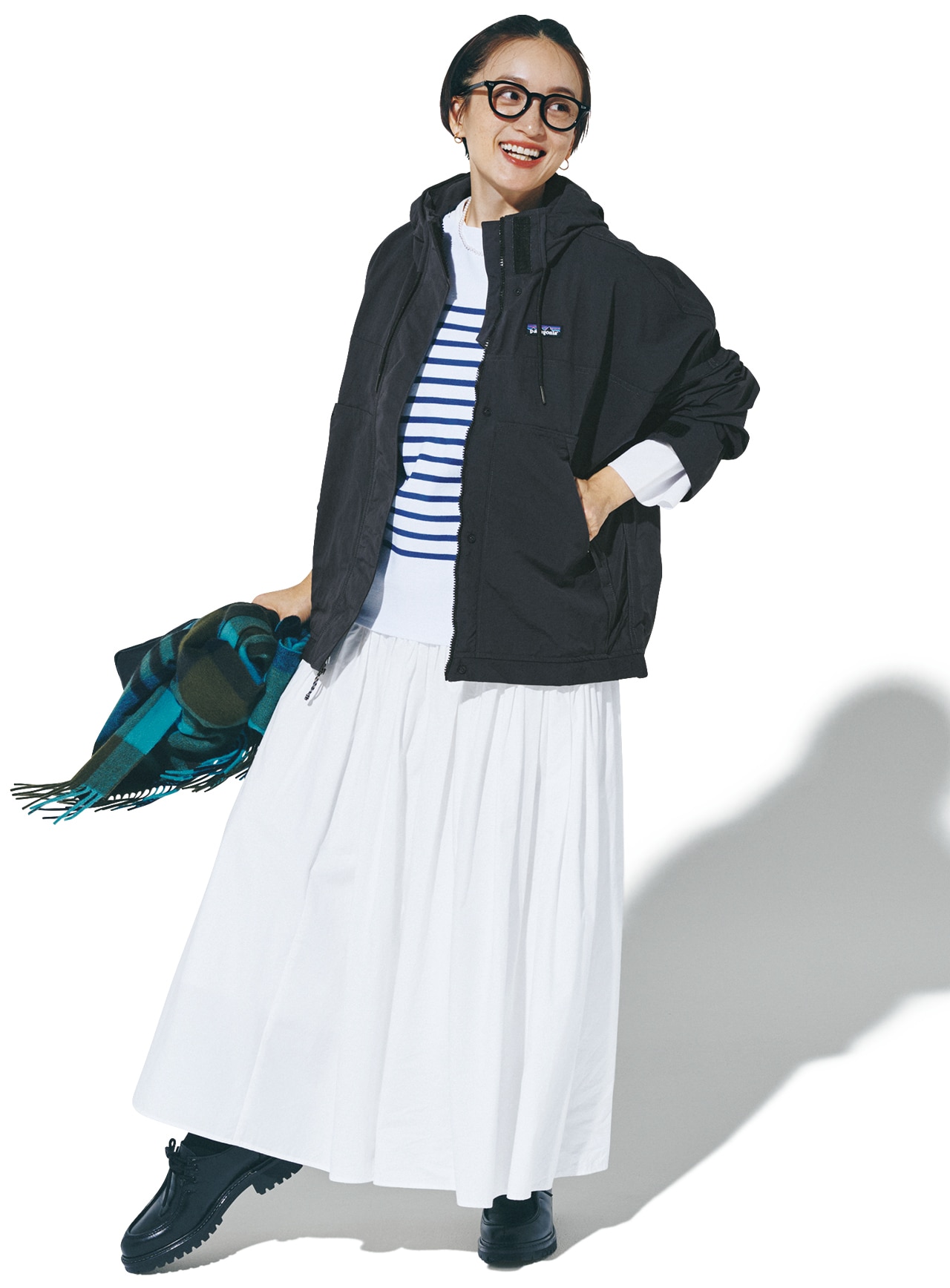 高山都さんのpatagonia（パタゴニア）【洗える】【撥水】W’S Skysail Jkt Ink Blackのコーデ