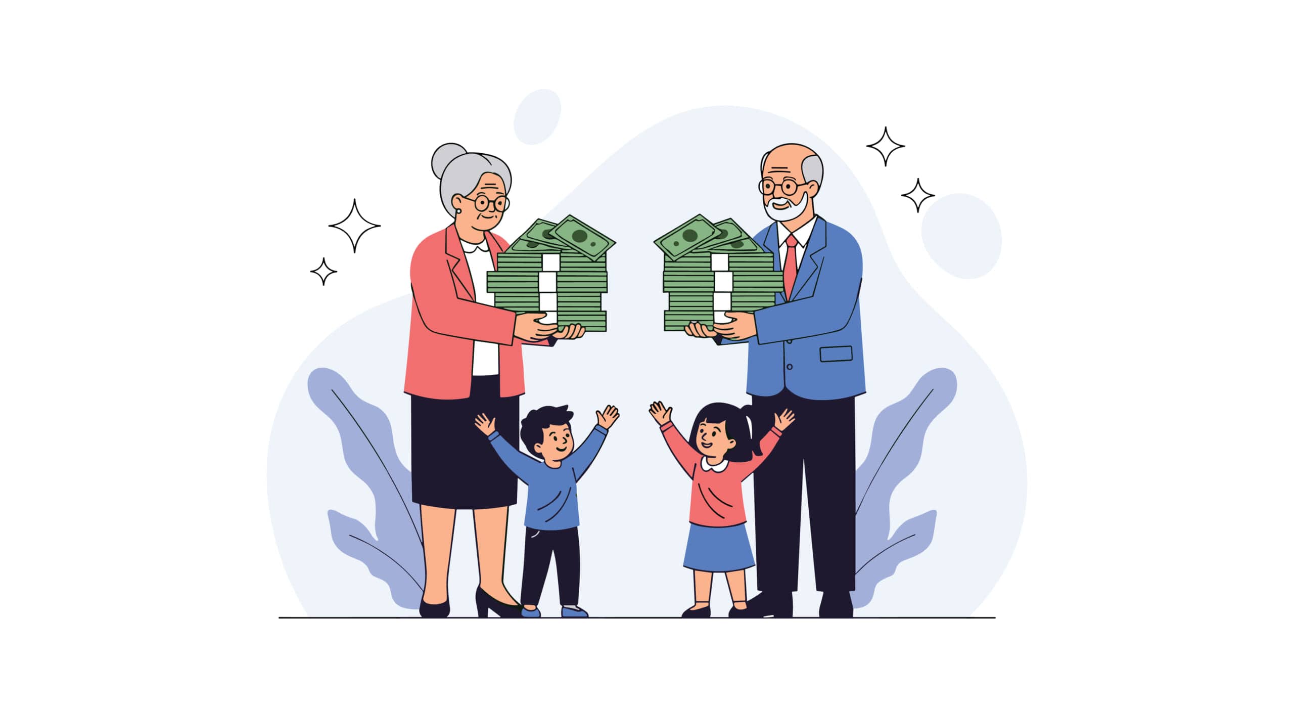 祖父母などから教育資金などの贈与のイメージ