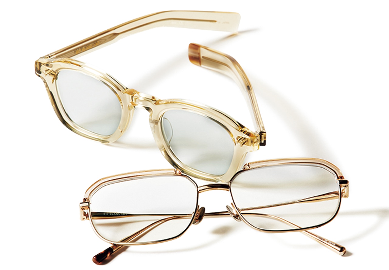 ゴールドやクリアのアイウェア