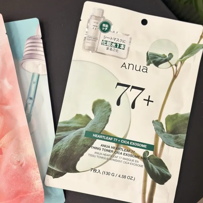 Anua「ドクダミ77スージングトナーシカエクソソームマスク」
