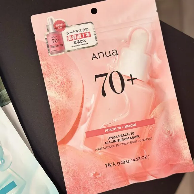 Anua「桃70ナイアシンセラムマスク」