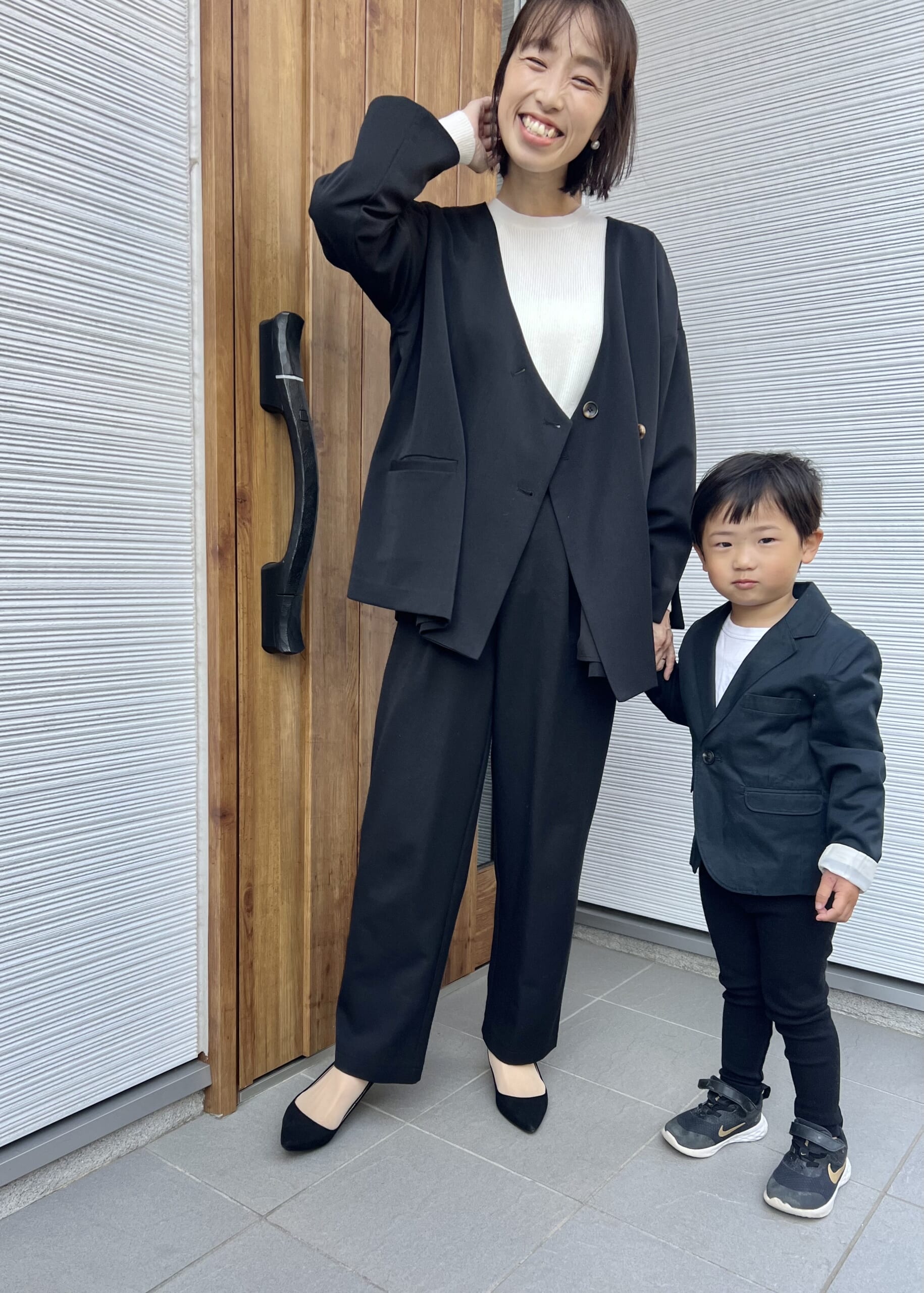 LEE100人隊 No.032 あーさんさんの卒園式コーデ　ネイビーのセットアップ