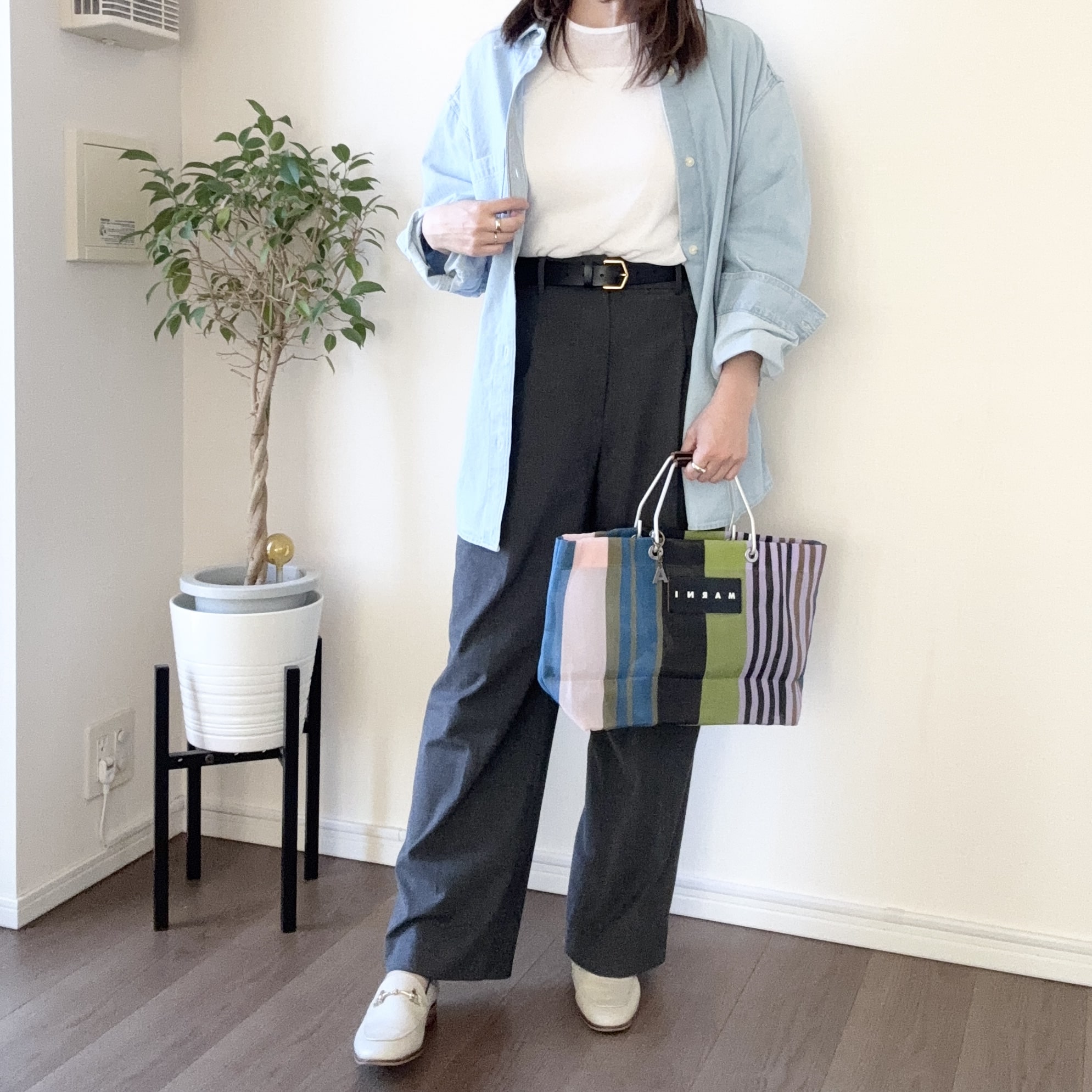 GUデニムシャツ