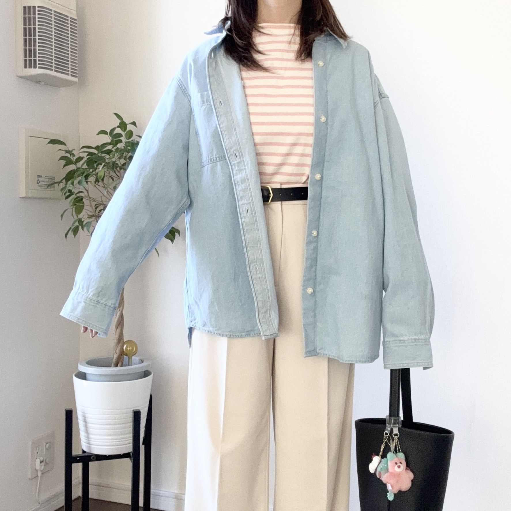 GUデニムシャツ