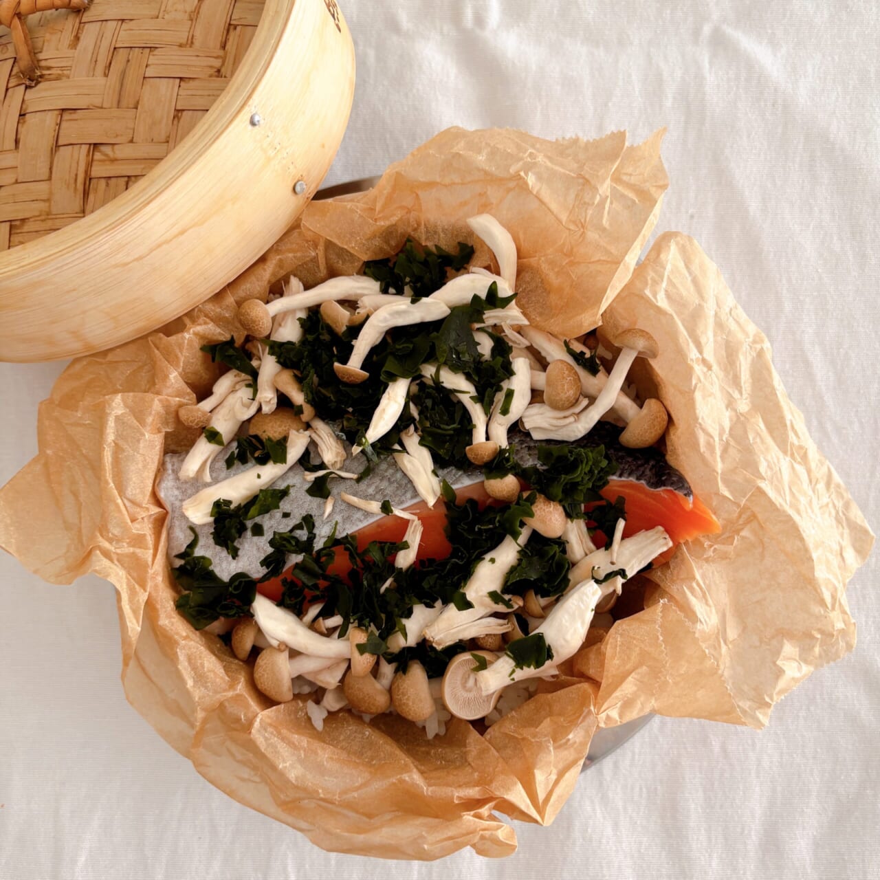 せいろ　まぜごはん　鮭