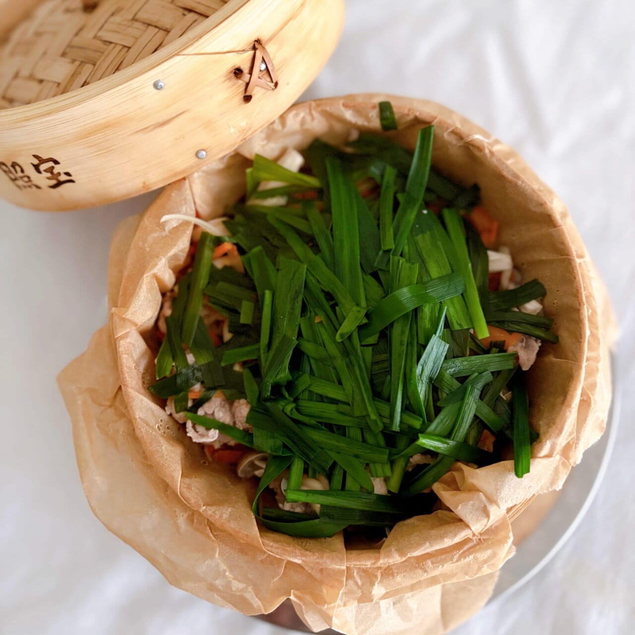 照宝　せいろで晩ごはん　蒸す