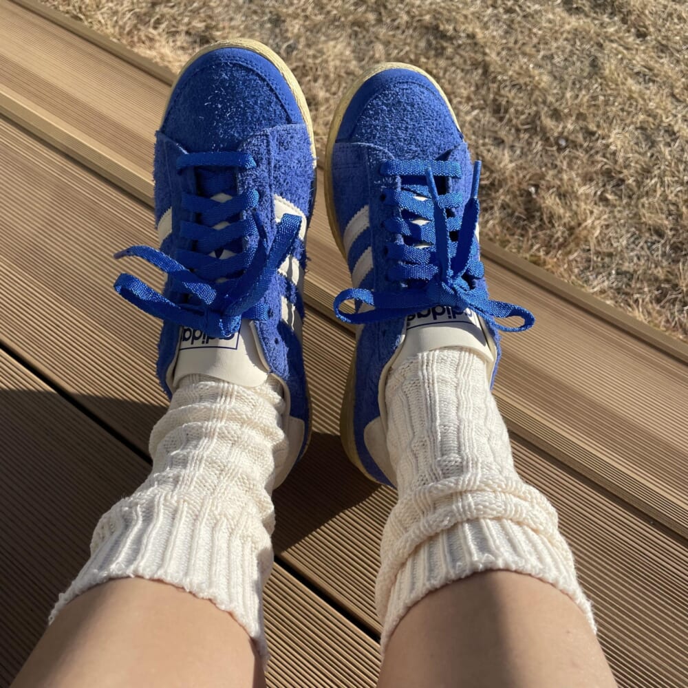 ローゲージソックス　ホワイトモカ アディダス　靴下 