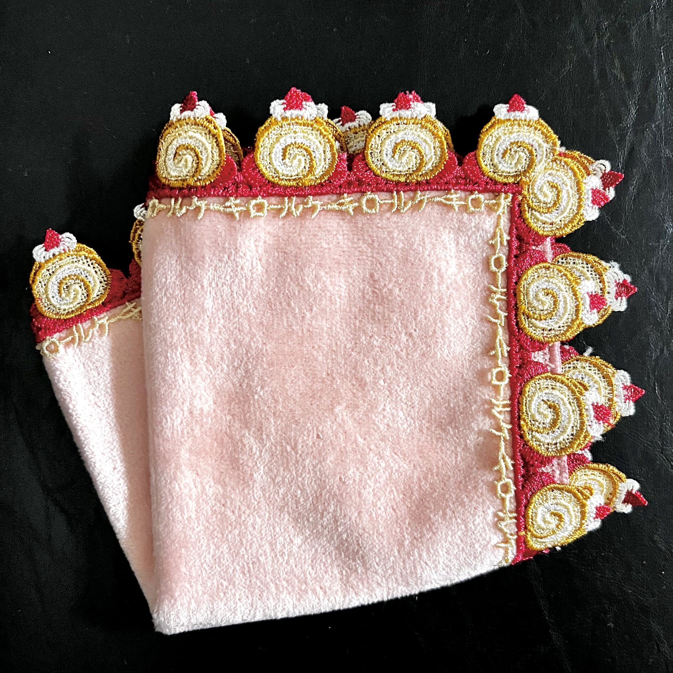 タオルハンカチ　レース