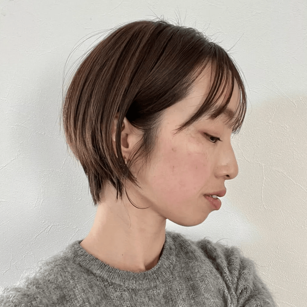 後ろに丸みのあるコンパクトショート