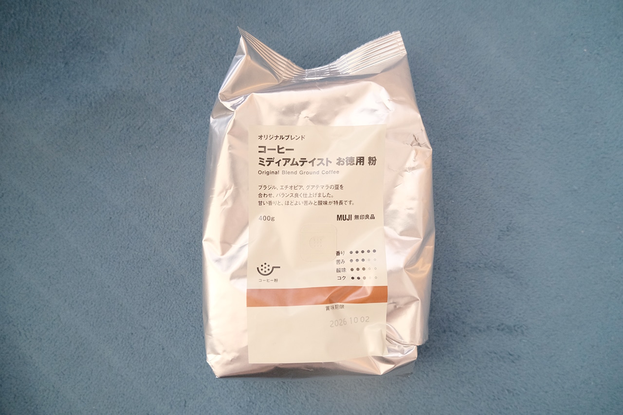 オリジナルブレンド コーヒー ミディアムテイスト お徳用 粉400g(1590円)　無印良品