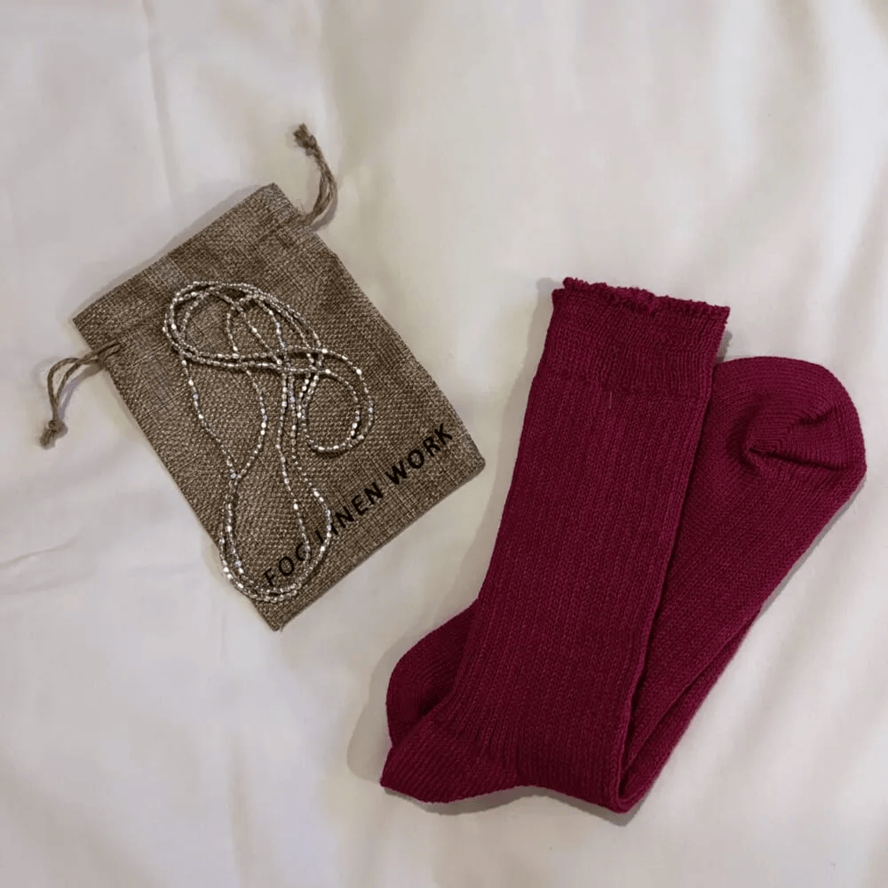 fog linen work購入品　ネックレスと靴下