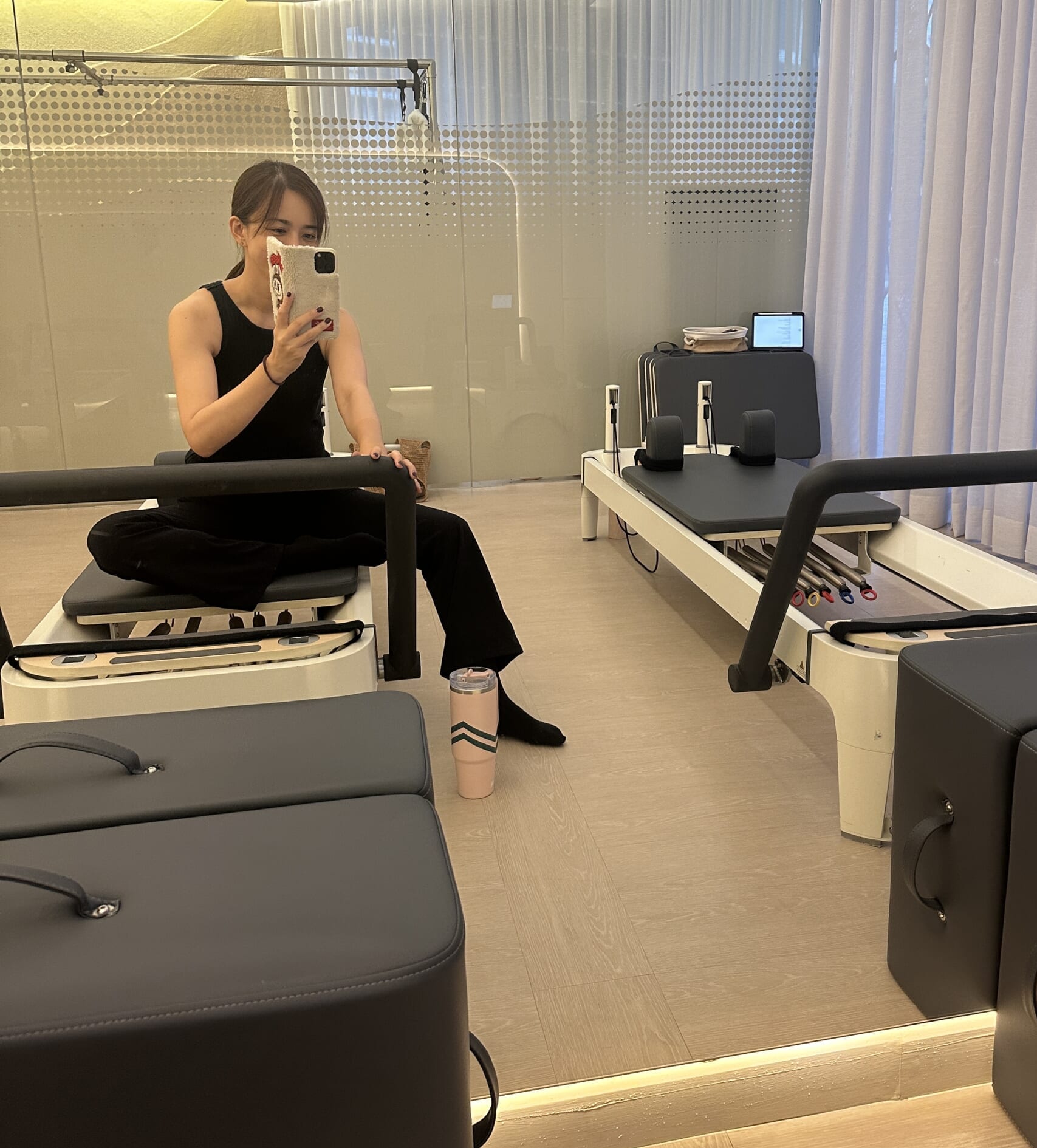 優木まおみさんのマレーシア暮らし、ピラティスレッスンの様子