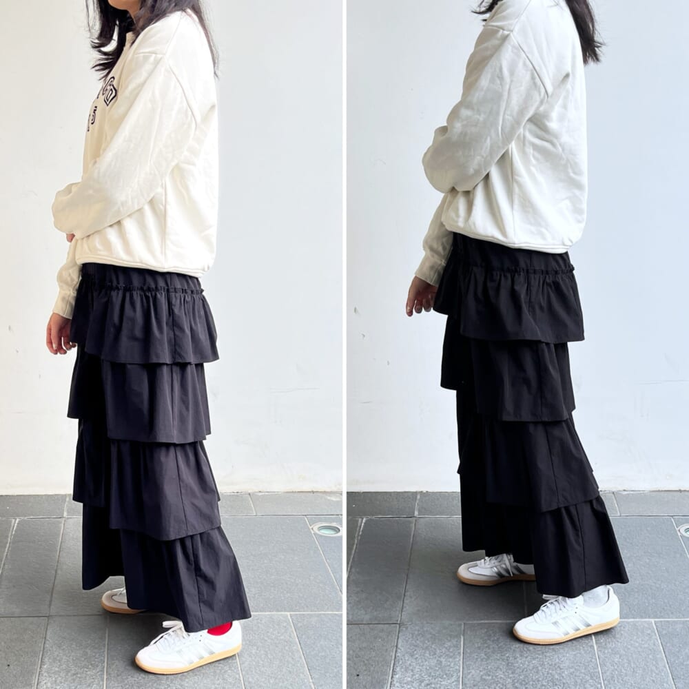 ソックス　赤　グレー