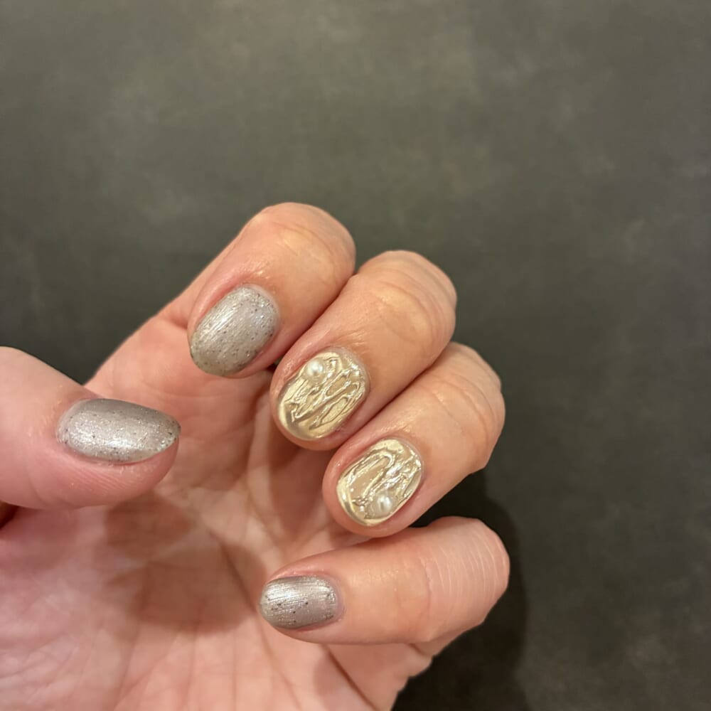 ジェルネイル ミラーネイル