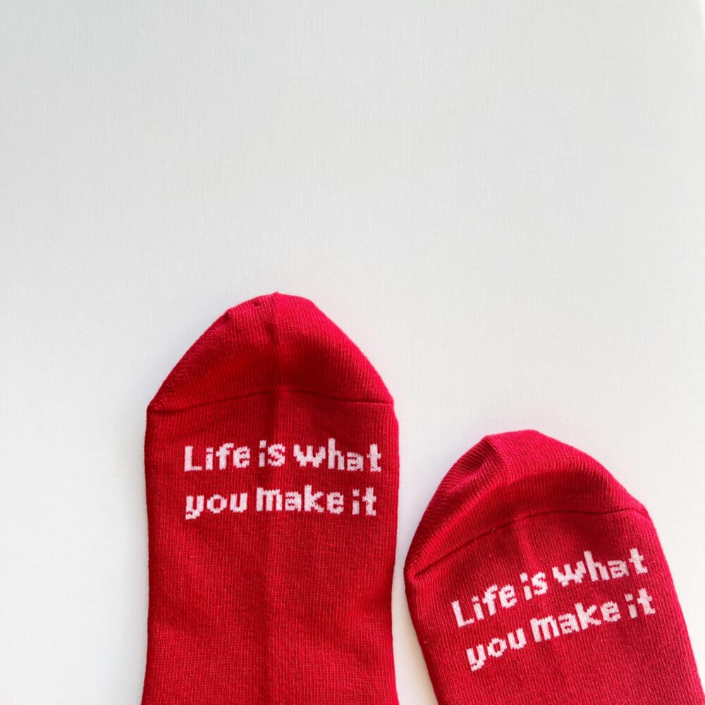 ソックス　メッセージ　tabio