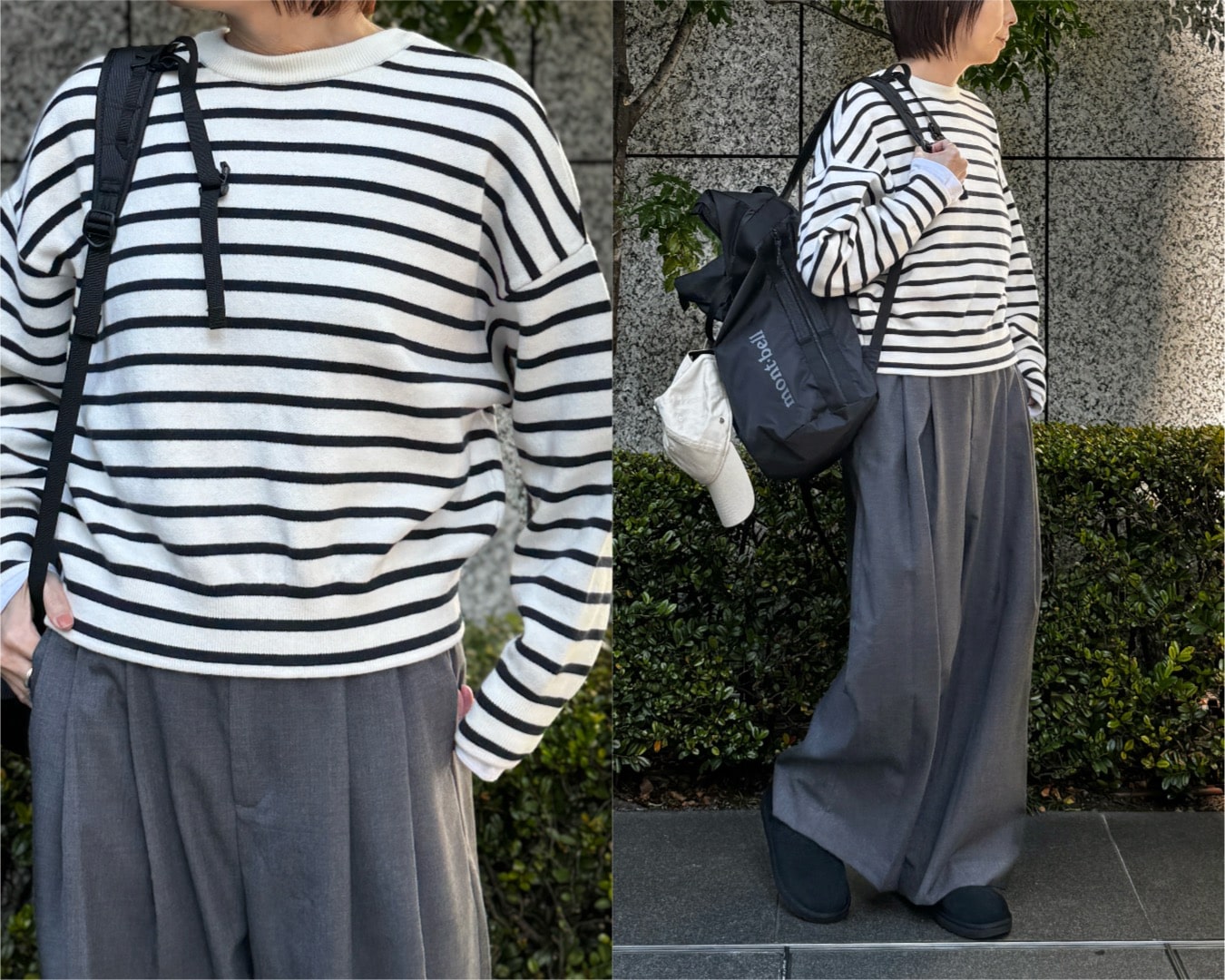 【kazumiさん×12closetコラボ】
コットンカシミヤ ２WAYニット　ボーダー