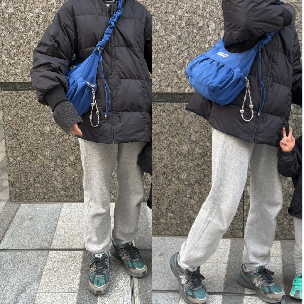 LEE別注OUTDOOR PRODUCTS×100人隊おでかけ部 可愛げ2Wayギャザーショルダー　公園コーデ　スウェットパンツ　カジュアルスポーティー