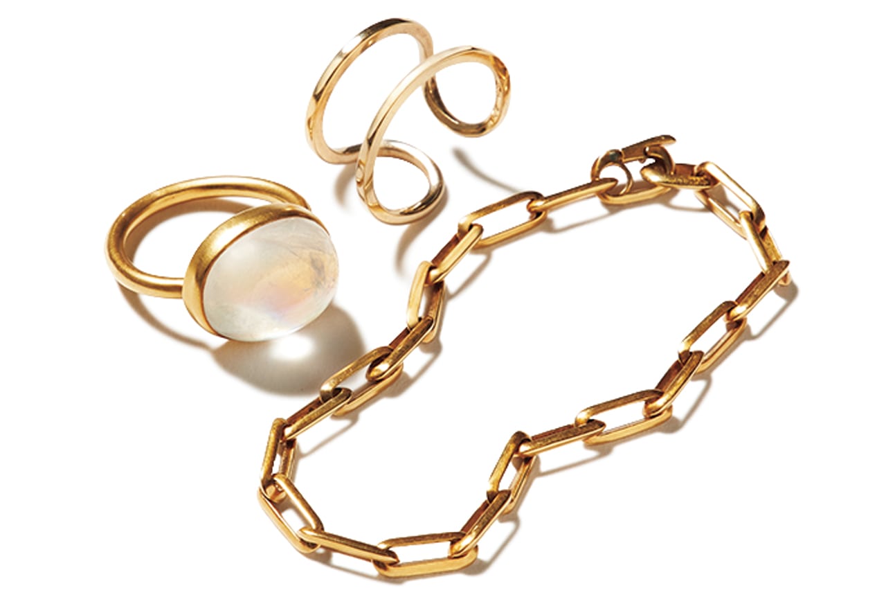 ゴールド&色石のアクセサリー