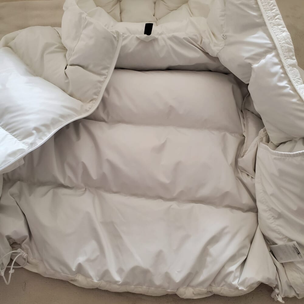 adidas パファーダウンジャケットの中綿