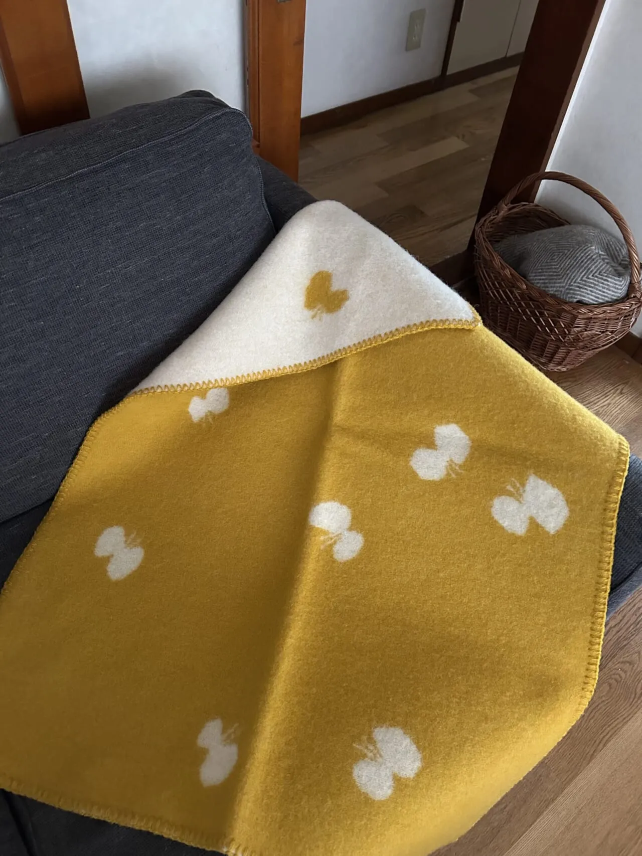 【KLIPPAN（クリッパン）】mina perhonen ウールミニブランケット CHOUCHO