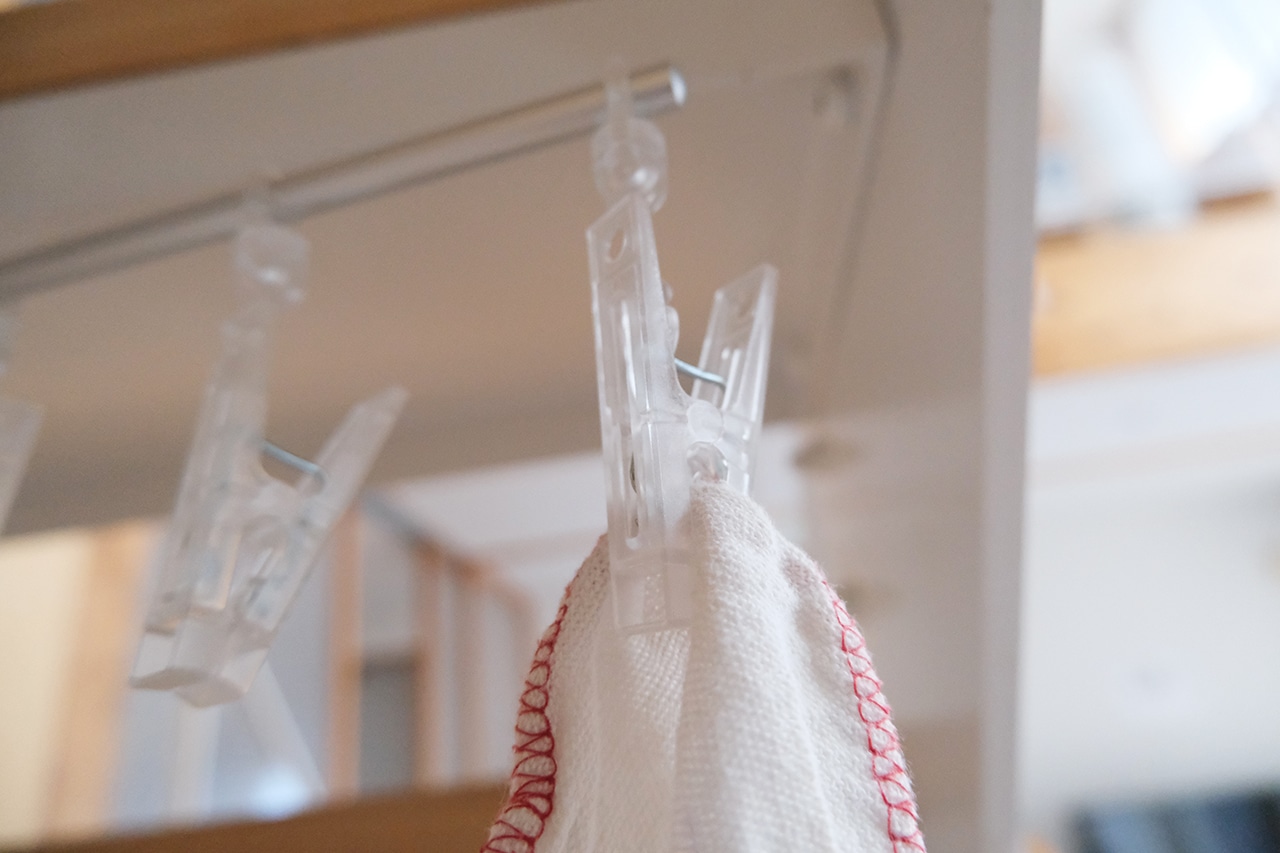 アルミ直線ハンガー使用シーン