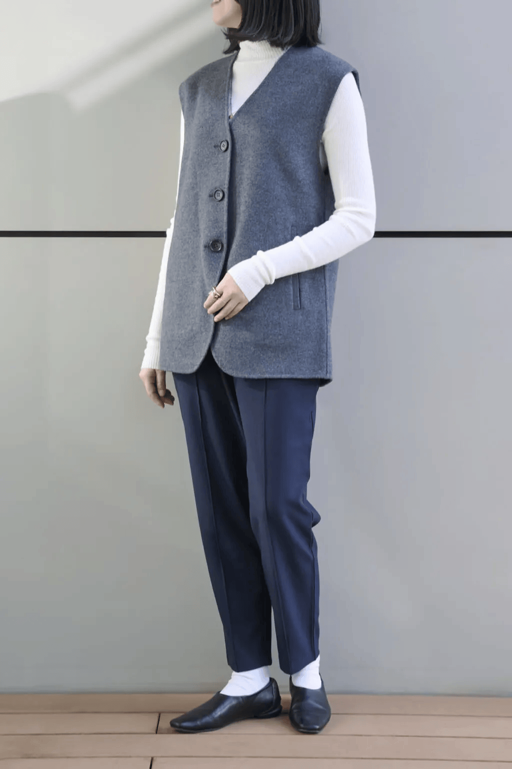 【OURHOME】LEE別注 上質素材のあったかウールベスト