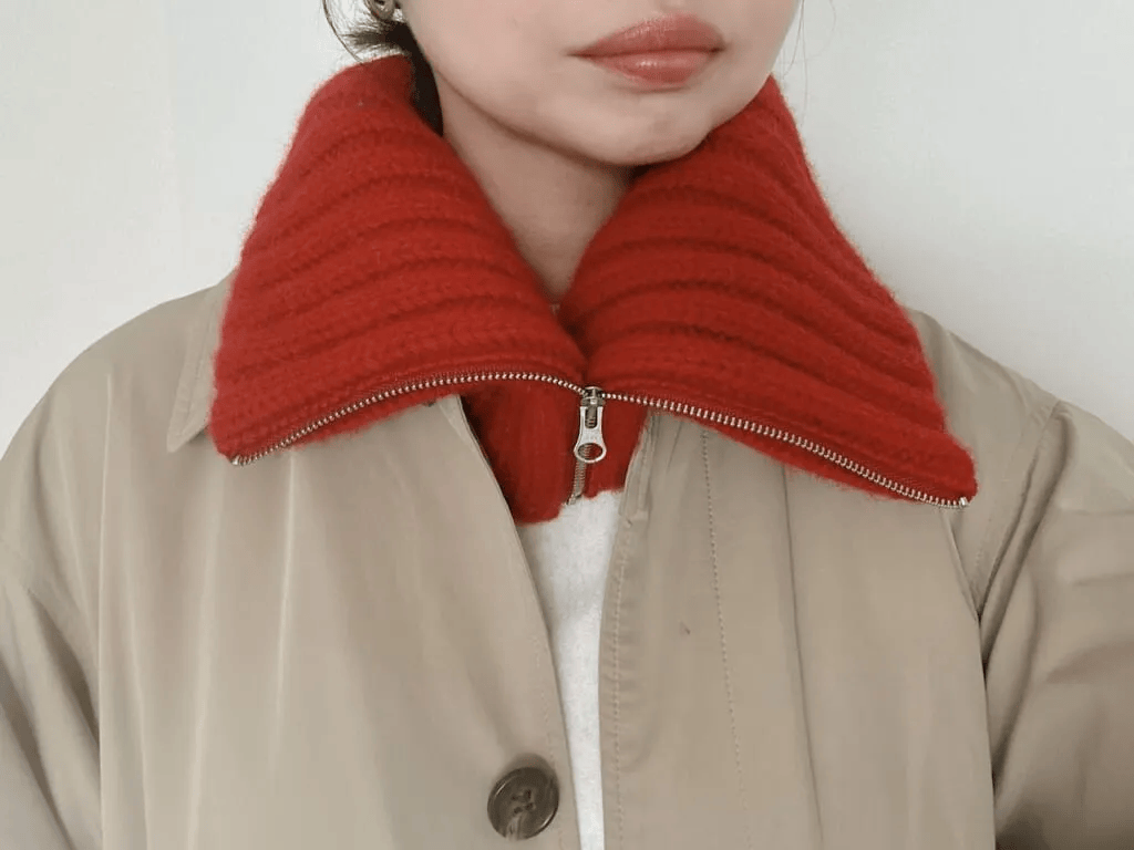 【KIJIMATAKAYUKI(キジマタカユキ)】リブニットネックウォーマー