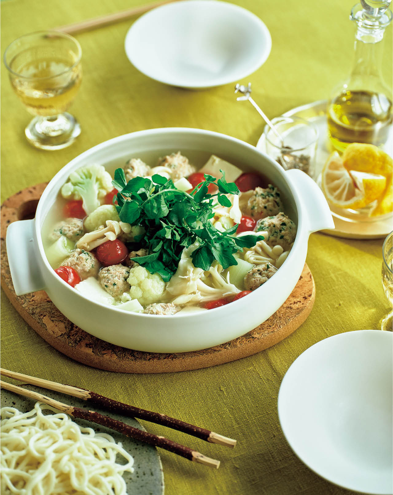 大葉香る塩つくね鍋