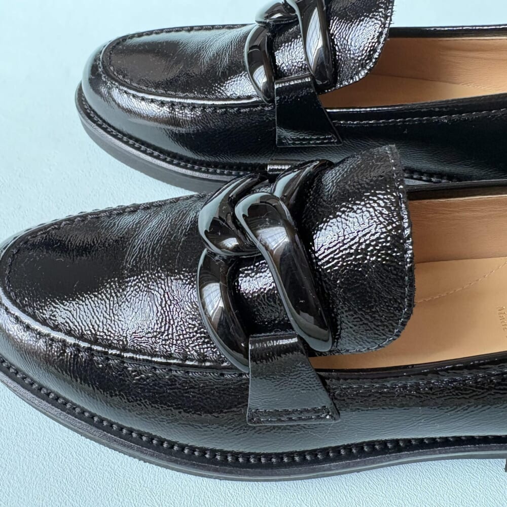 LucaGrossi / ルカ グロッシ　ラウンドトウチェーンビットローファー