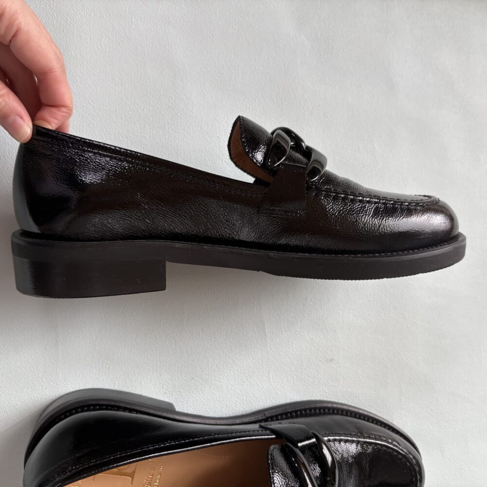 LucaGrossi / ルカ グロッシ　ラウンドトウチェーンビットローファー