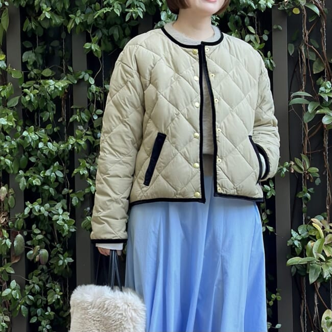 TAION×NOLLEY'Sのショートダウンが活躍中♪ 冬の週末ランチ会コーデ