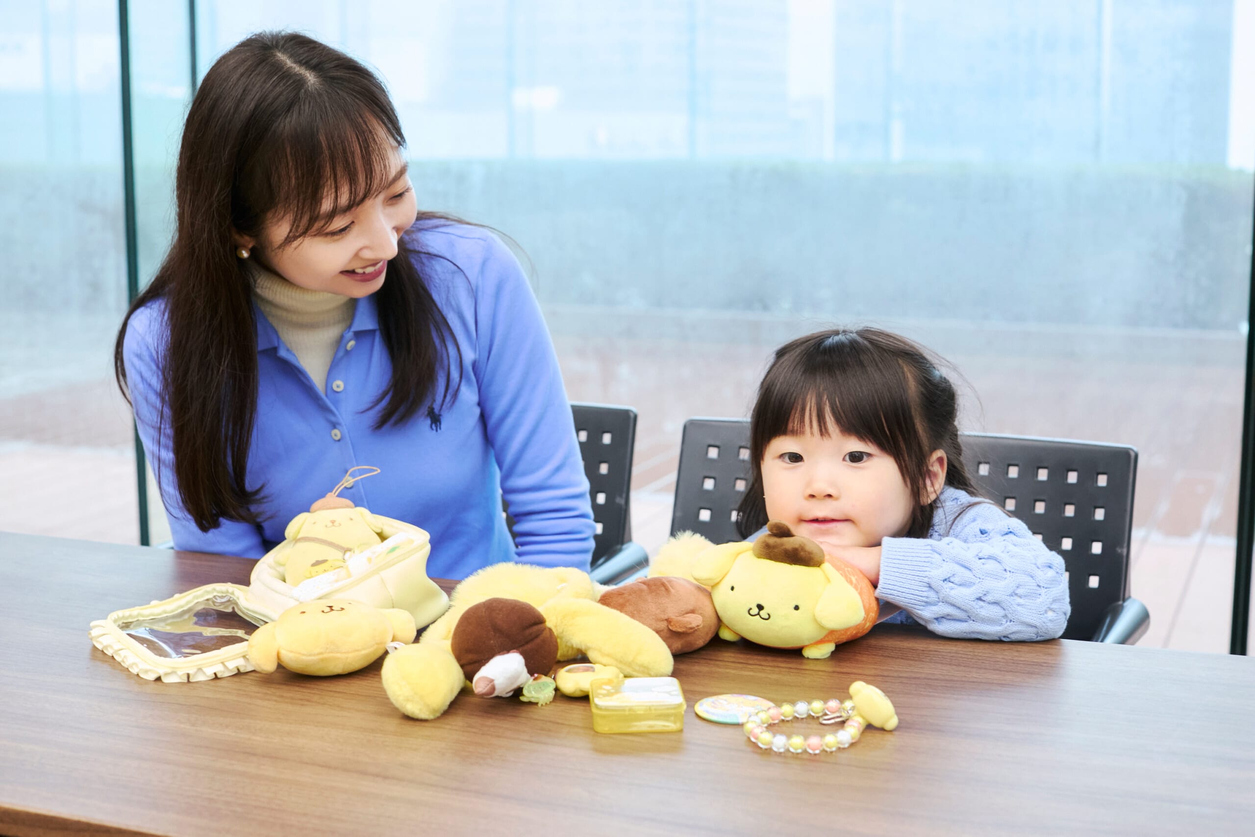 小坂さんと娘さんが集めたぽむぽむプリングッズ