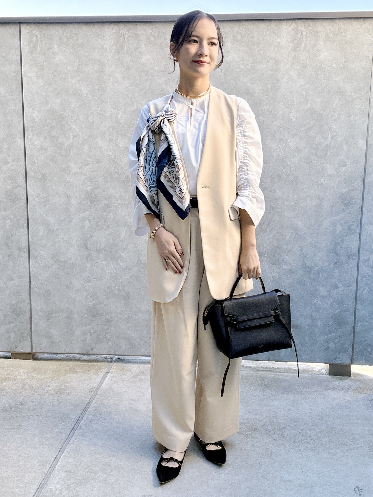 LEEキャラクター 齋田萌さん　入園式コーデ