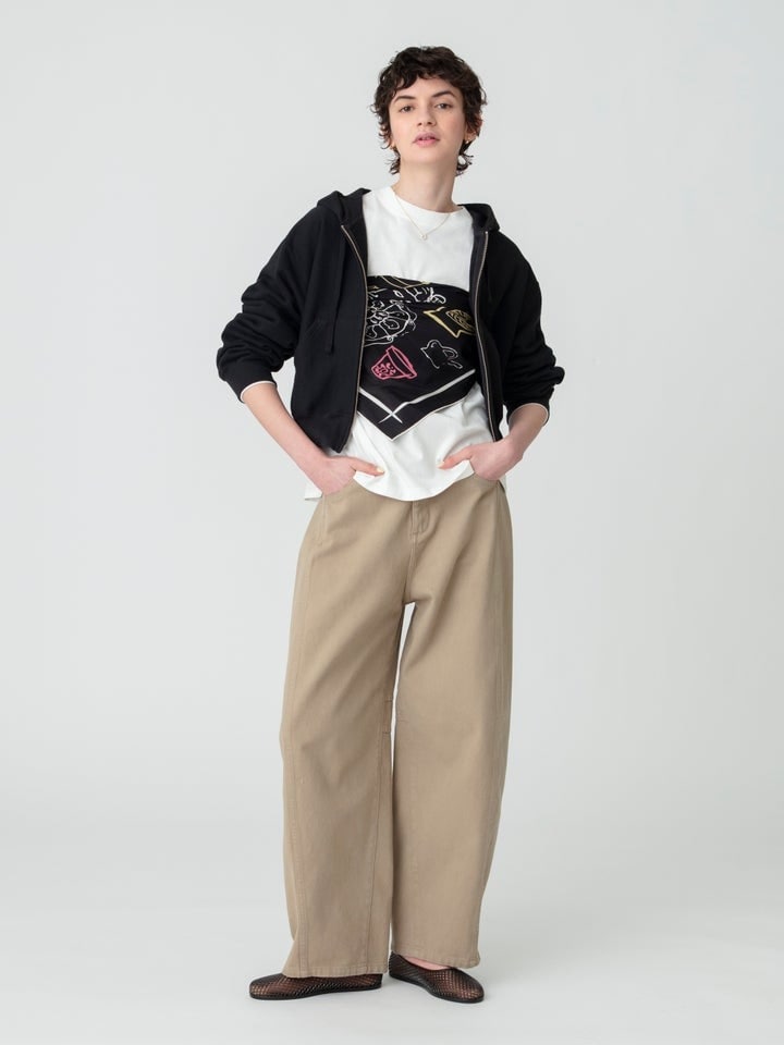 Champion for RHC「ダブルジップフーディ」ブラックのコーデ